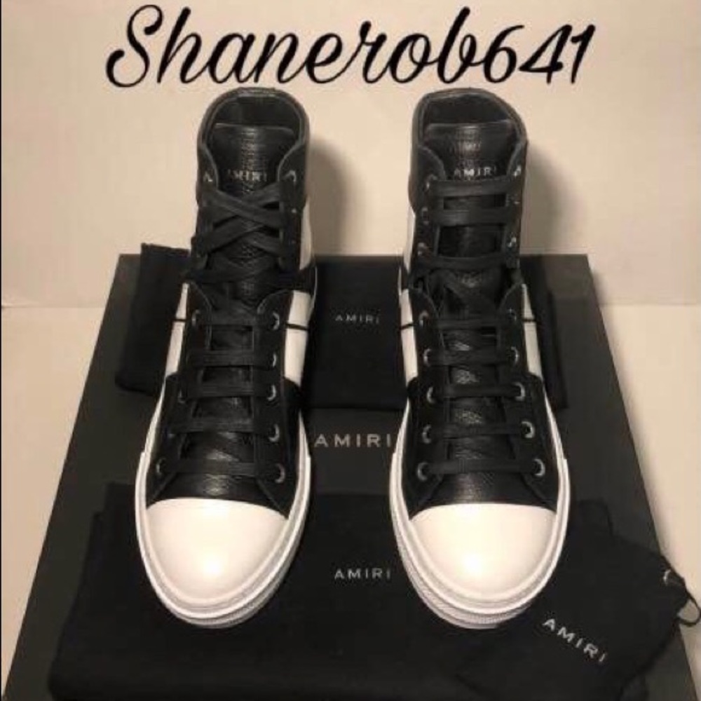 Amiri High Top Chunky Sole Black/ White DS with Box